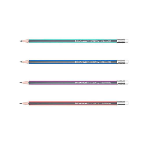 Picture of ERICHKRAUSE SONATA GRAPHITE TRIANGULAR PENCIL WITH ERASER